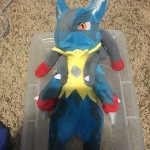 Mega evolved lucario Pokémon plush